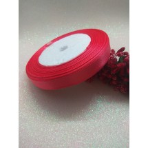 Лента атласная однотонная 1.2 см*25 ярдов, цена за катушку